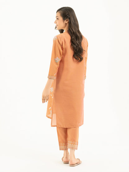 2 Piece Yarn Dyed Suit-Embroidered (Pret)
