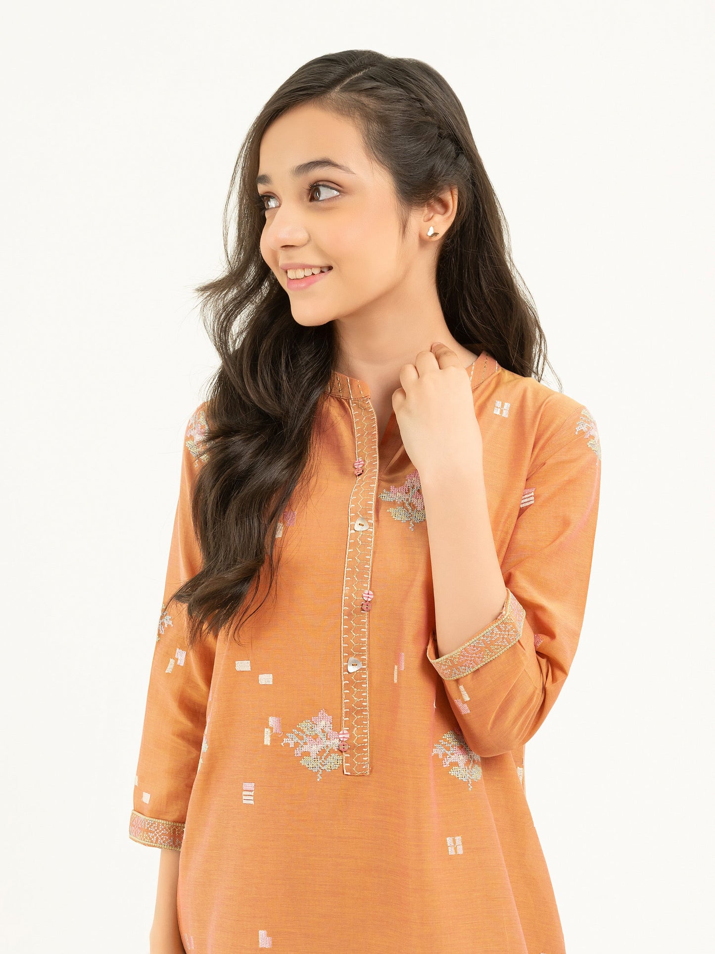 2 Piece Yarn Dyed Suit-Embroidered (Pret)