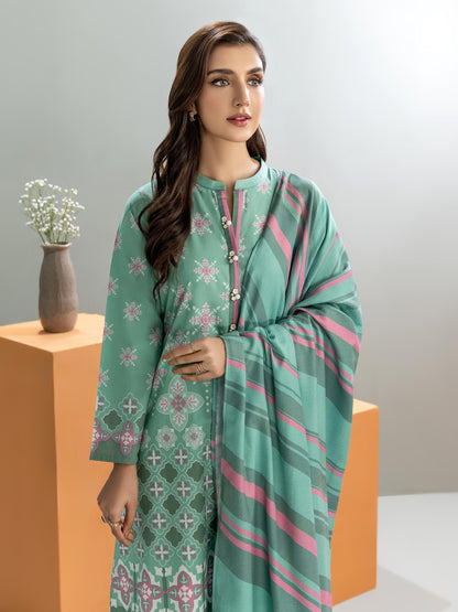 2 Piece Winter Cotton Suit-Printed(Unstitched)