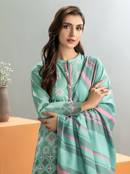 2 Piece Winter Cotton Suit-Printed(Unstitched)