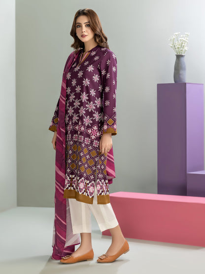 2 Piece Winter Cotton Suit-Printed(Unstitched)