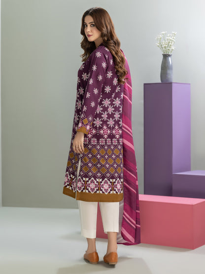 2 Piece Winter Cotton Suit-Printed(Unstitched)
