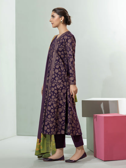 2 Piece Slub Khaddar Suit-Paste Print(Unstitched)