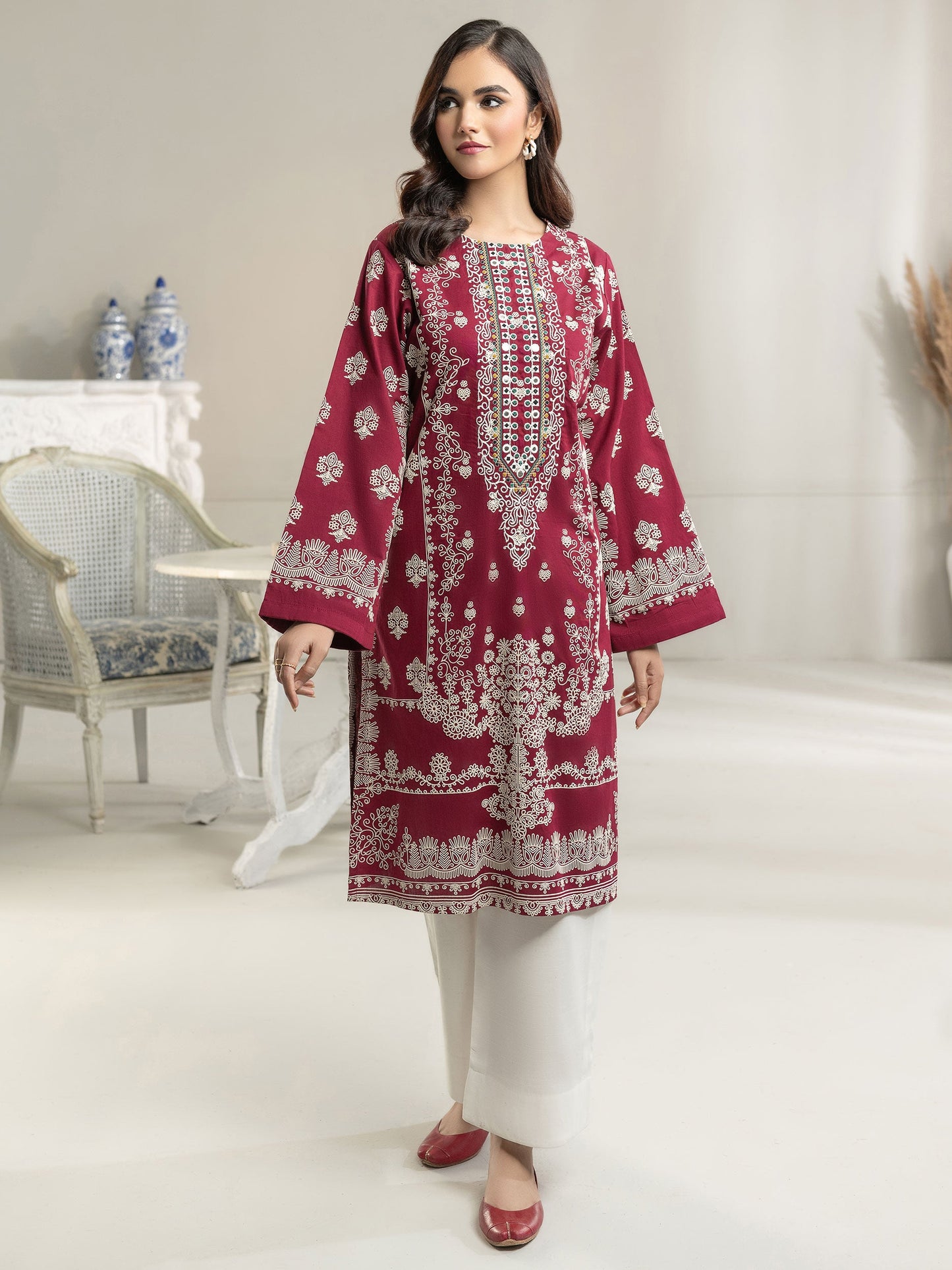 Winter Cotton Shirt-Embroidered(Unstitched)