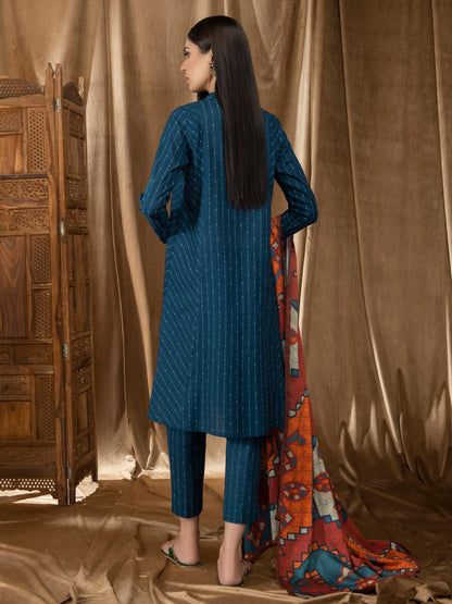 3 Piece Khaddar Suit-Printed (Unstitched)