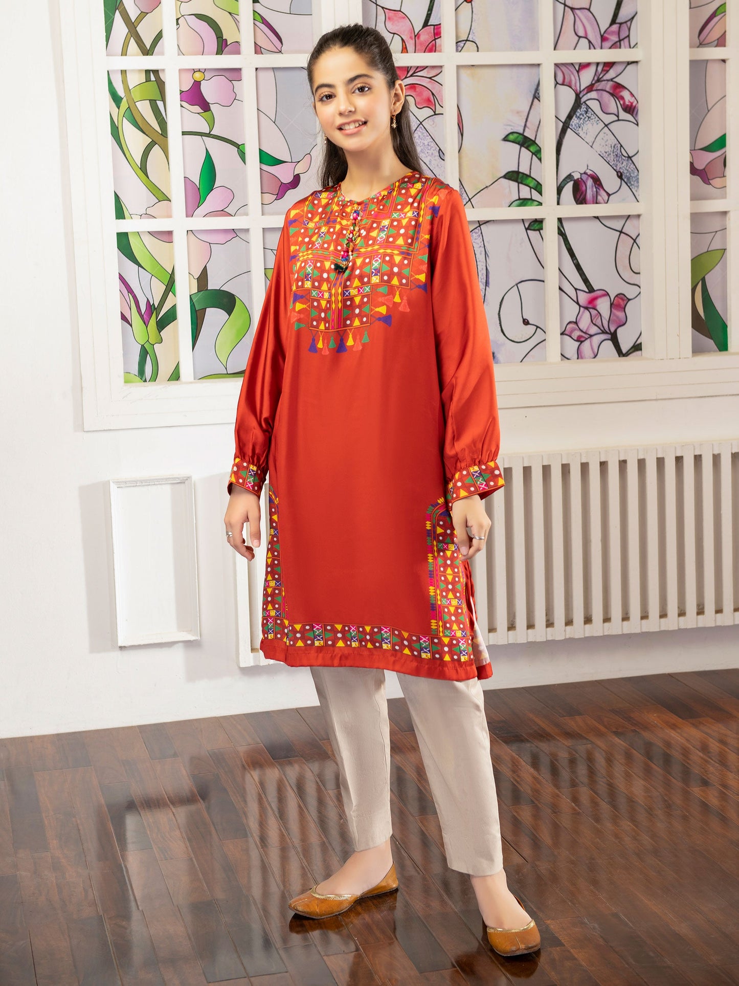 Embellished Silk Shirt