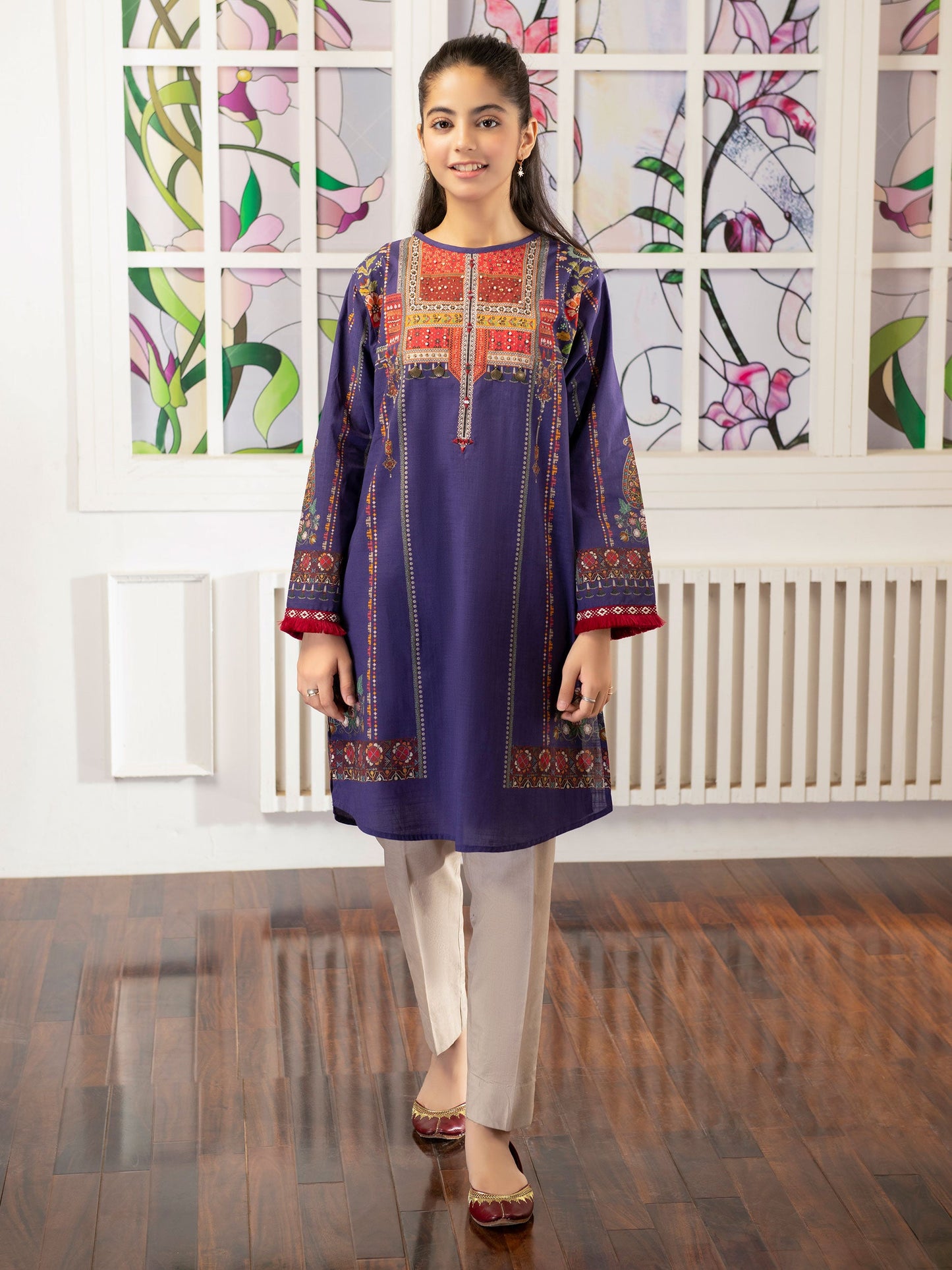 Embellished Lawn Shirt