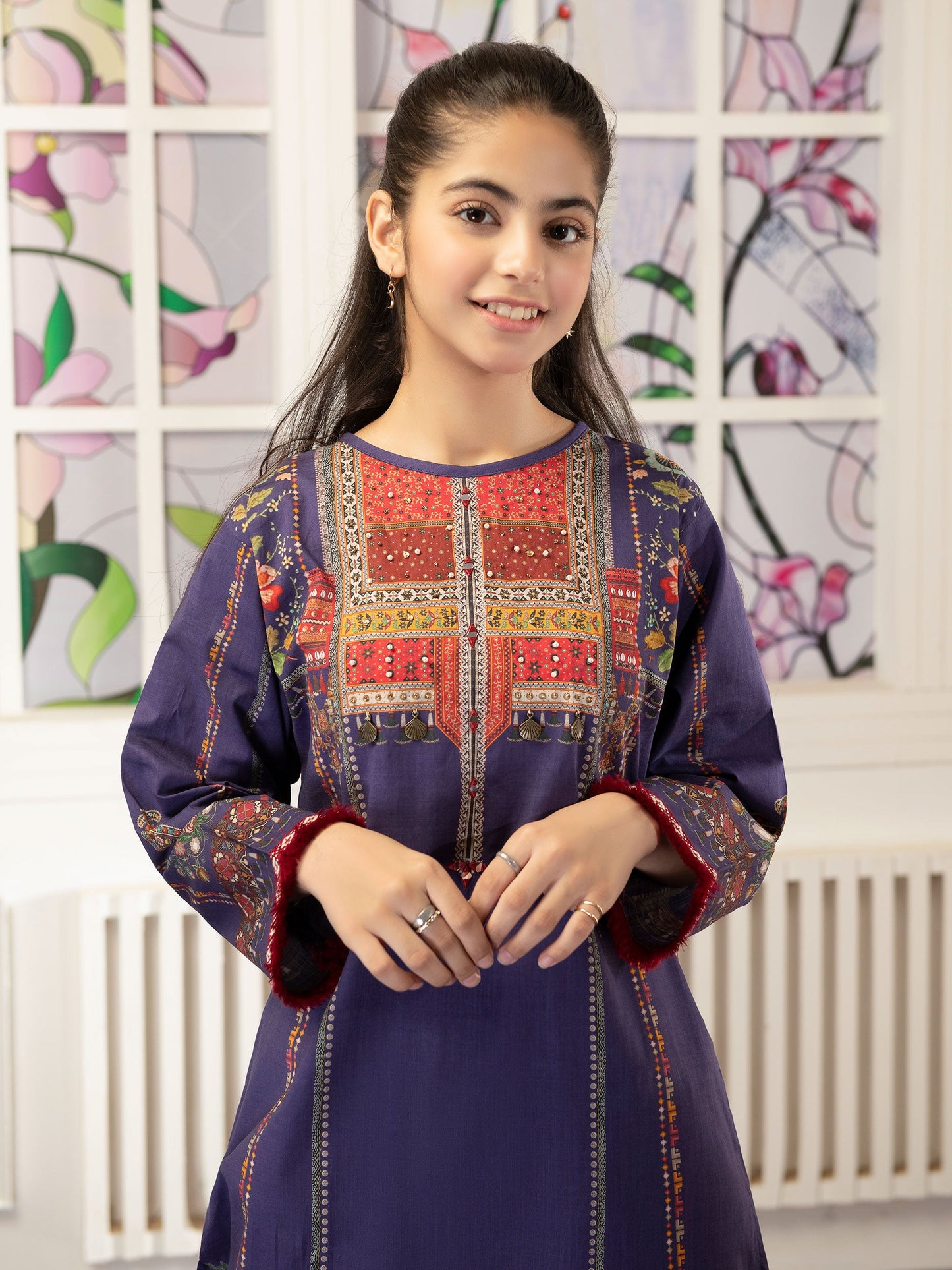 Embellished Lawn Shirt