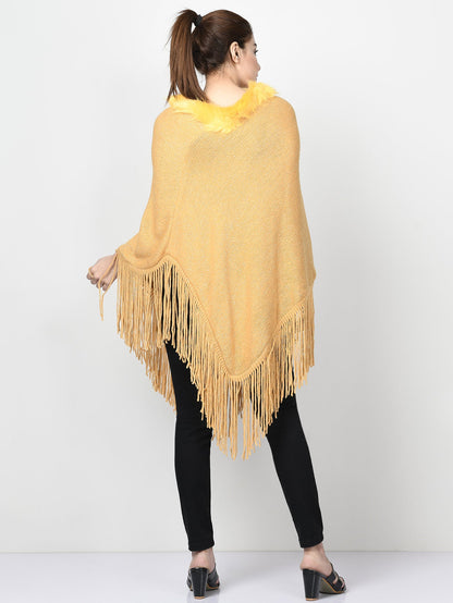 Shimmery Fur Poncho