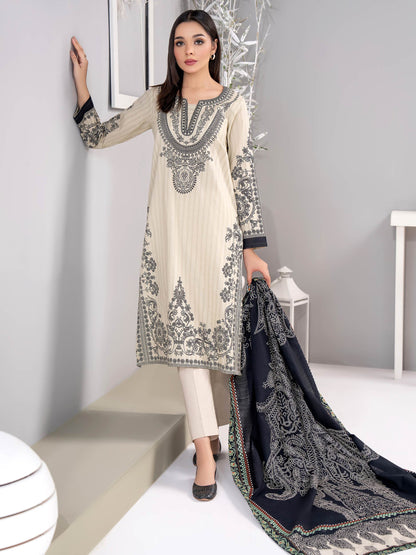 2 Piece Khaddar Suit-Printed(Unstitched)