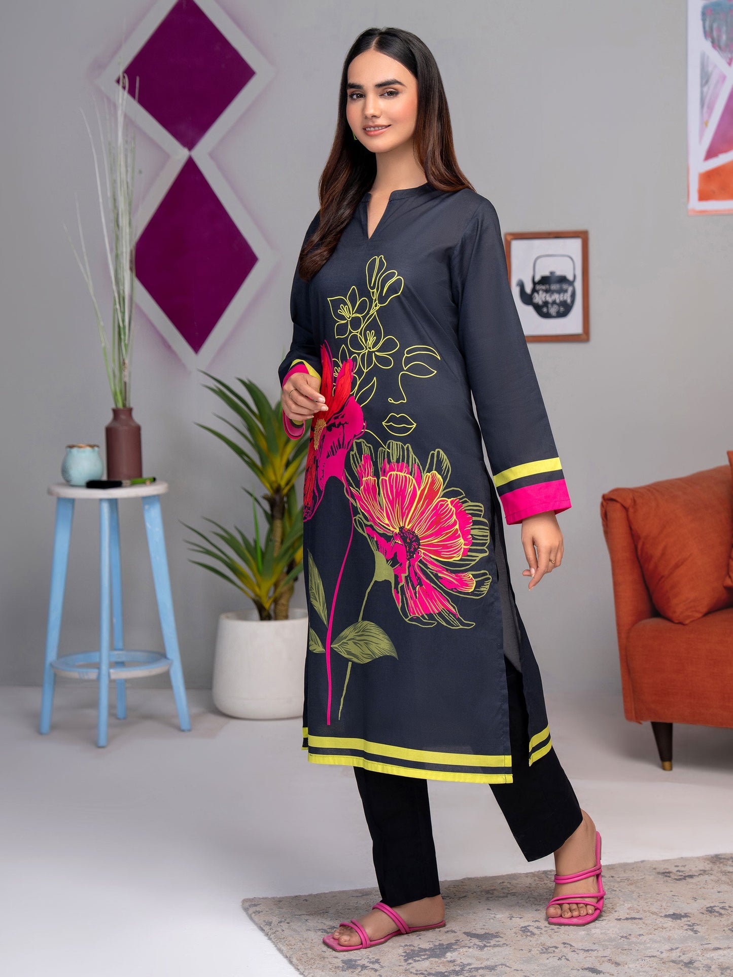 Lawn Shirt-Printed (Unstitched)