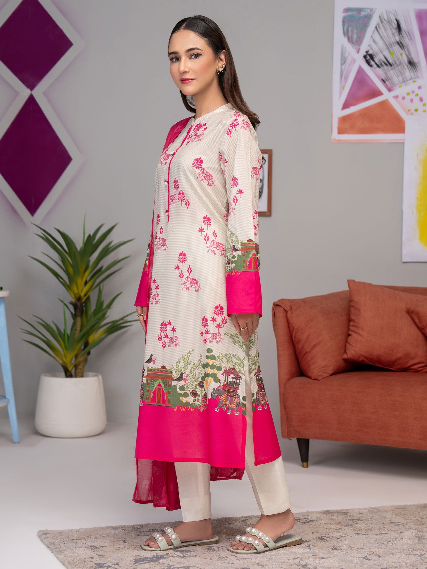 2 Piece Lawn Suit-Printed (Unstitched)