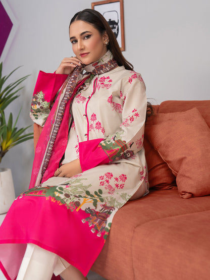 2 Piece Lawn Suit-Printed (Unstitched)
