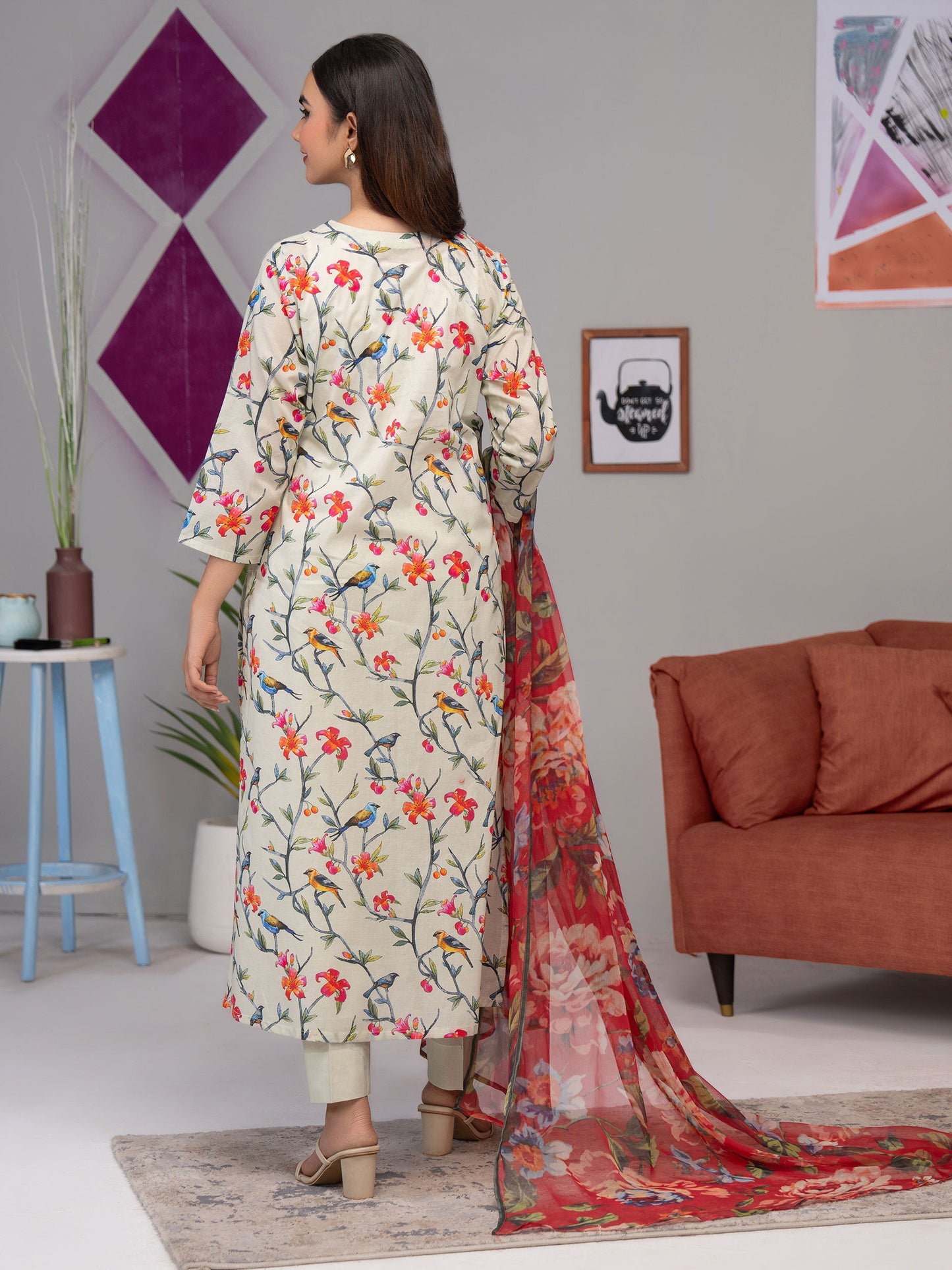 3 Piece Lawn Suit-Printed(Unstitched)