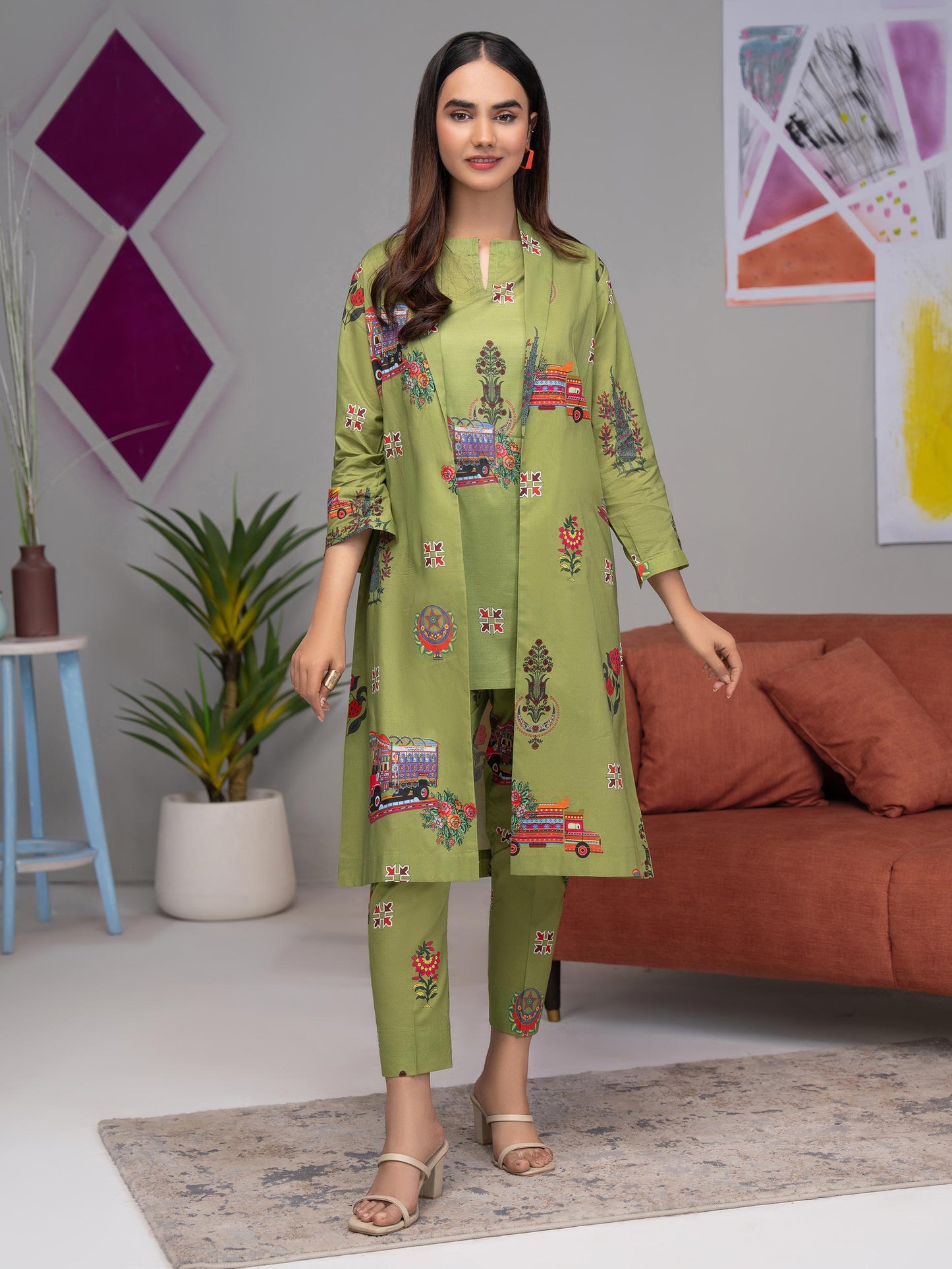 Lawn Shirt-Printed (Unstitched)