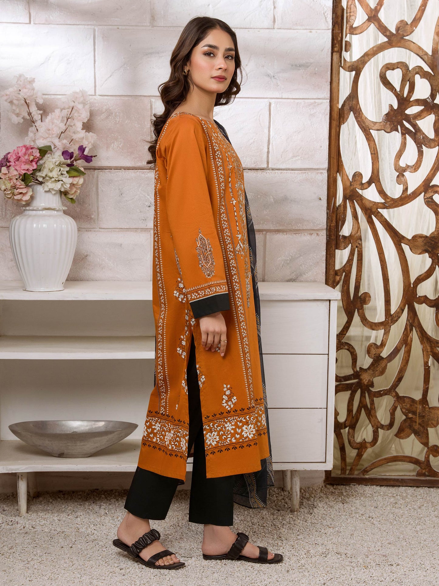 2 Piece Lawn Suit-Paste Print (Unstitched)