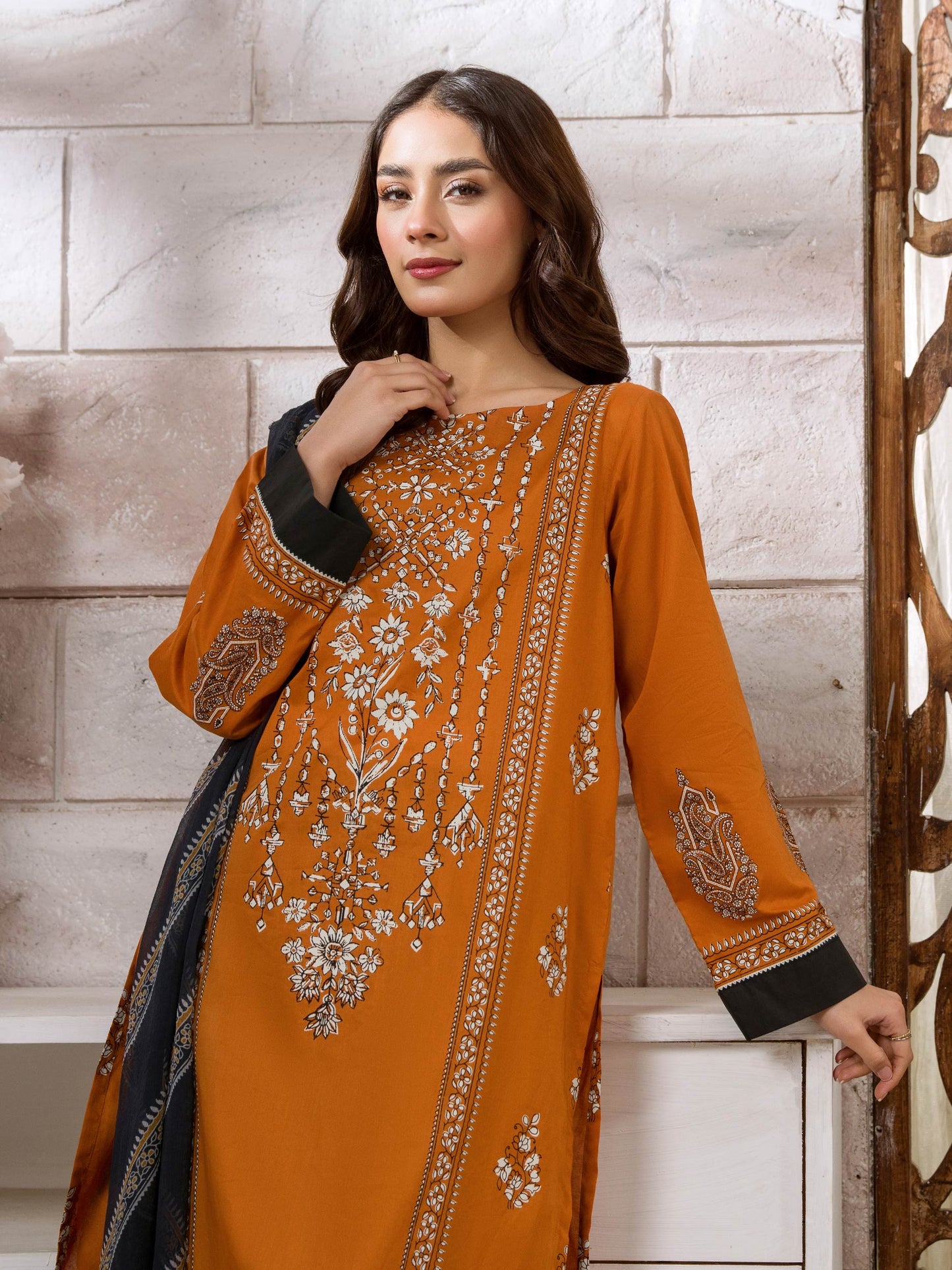 2 Piece Lawn Suit-Paste Print (Unstitched)