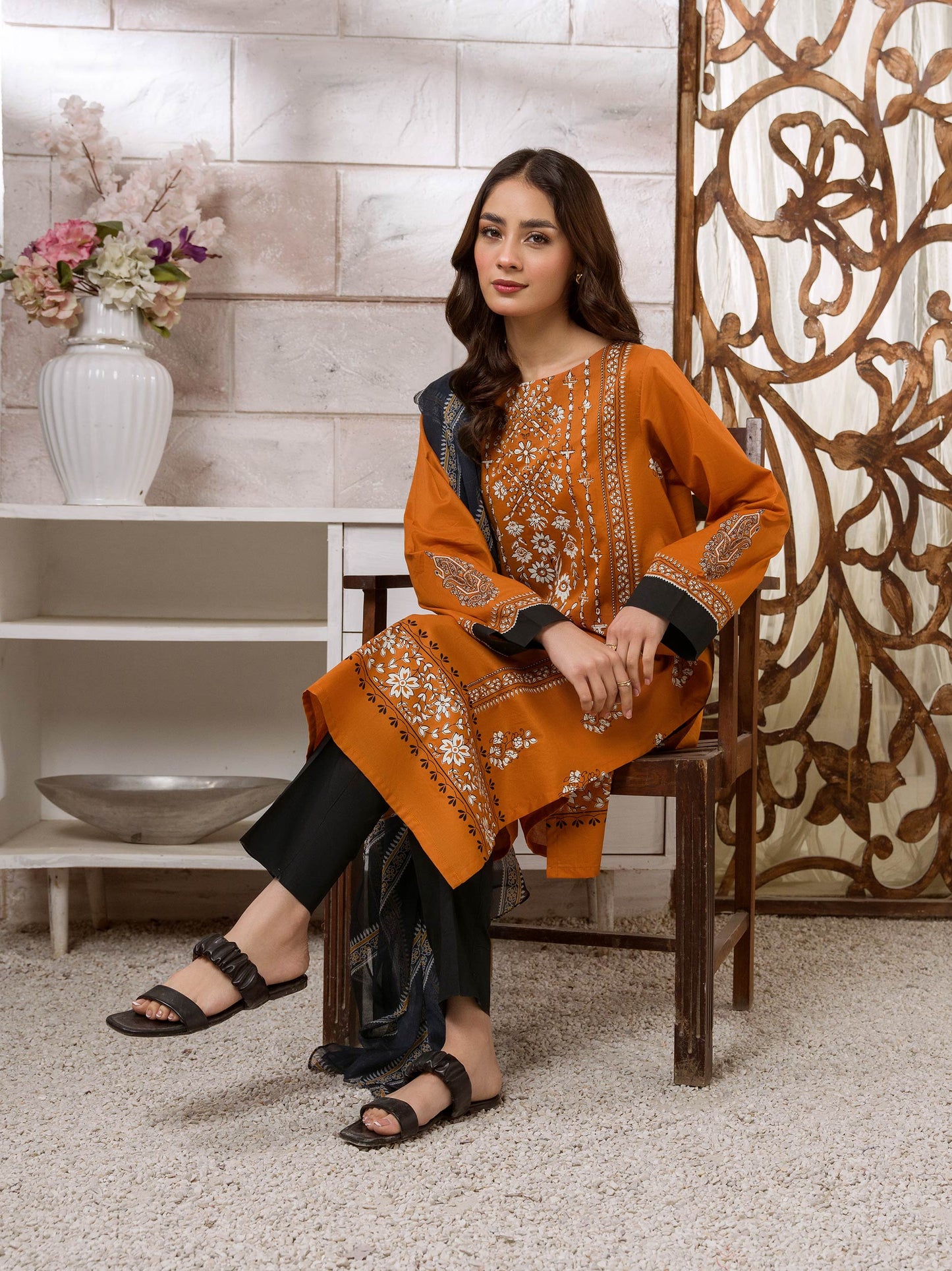 2 Piece Lawn Suit-Paste Print (Unstitched)