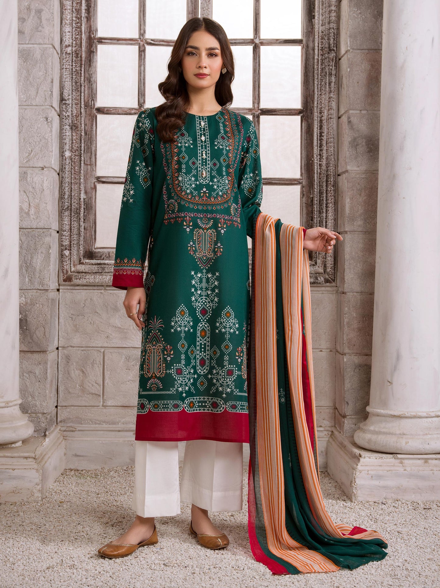 2 Piece Lawn Suit-Paste Print (Unstitched)