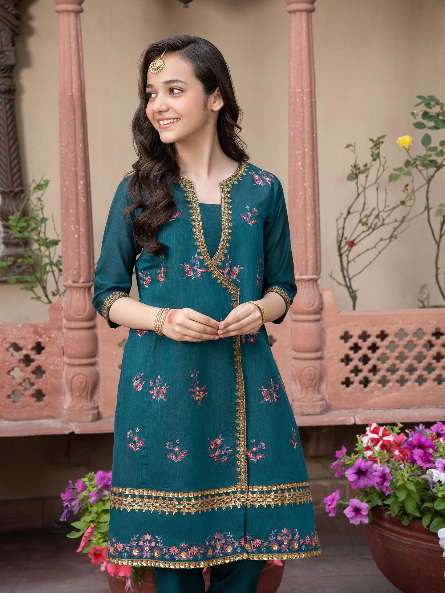 2 Piece Net Suit-Embellished (Pret)