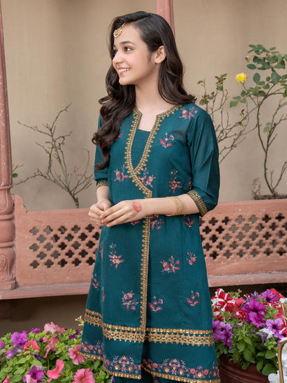 2 Piece Net Suit-Embellished (Pret)
