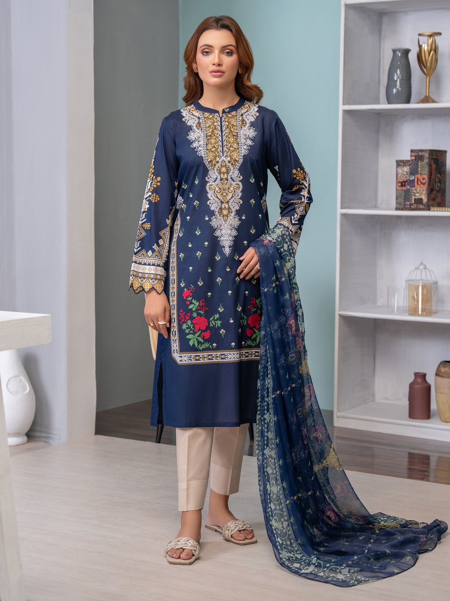 2 Piece Lawn Suit-Printed (Unstitched)