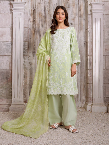 3 Piece Lawn Suit-Emboss Print (Unstitched)