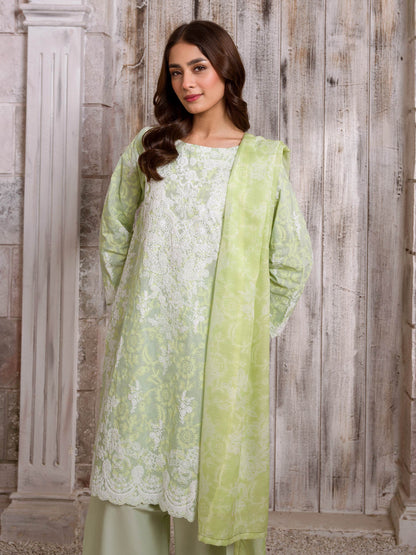 3 Piece Lawn Suit-Emboss Print (Unstitched)