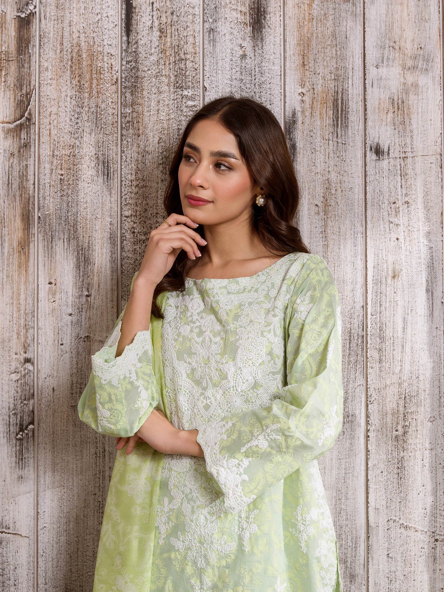 3 Piece Lawn Suit-Emboss Print (Unstitched)