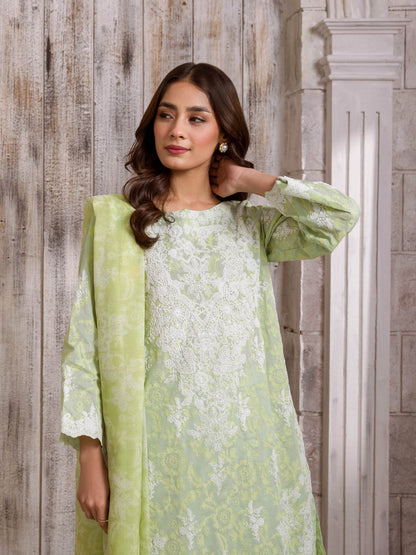 3 Piece Lawn Suit-Emboss Print (Unstitched)