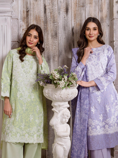 3 Piece Lawn Suit-Emboss Print (Unstitched)