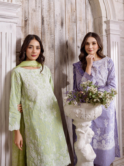 3 Piece Lawn Suit-Emboss Print (Unstitched)