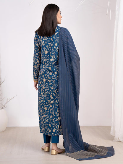 3 Piece Khaddar Suit-Printed (Unstitched)