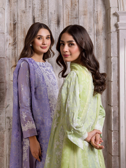 3 Piece Lawn Suit-Emboss Print (Unstitched)