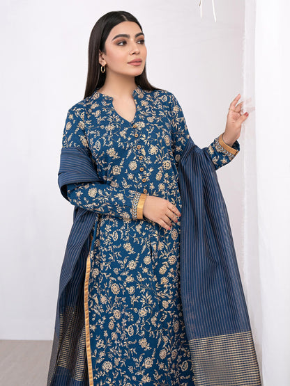 3 Piece Khaddar Suit-Printed (Unstitched)
