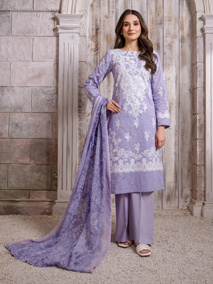 3 Piece Lawn Suit-Emboss Print (Unstitched)