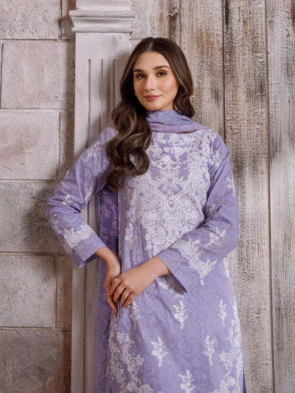 3 Piece Lawn Suit-Emboss Print (Unstitched)