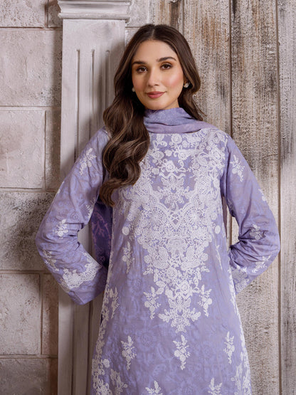 3 Piece Lawn Suit-Emboss Print (Unstitched)