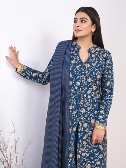 3 Piece Khaddar Suit-Printed (Unstitched)