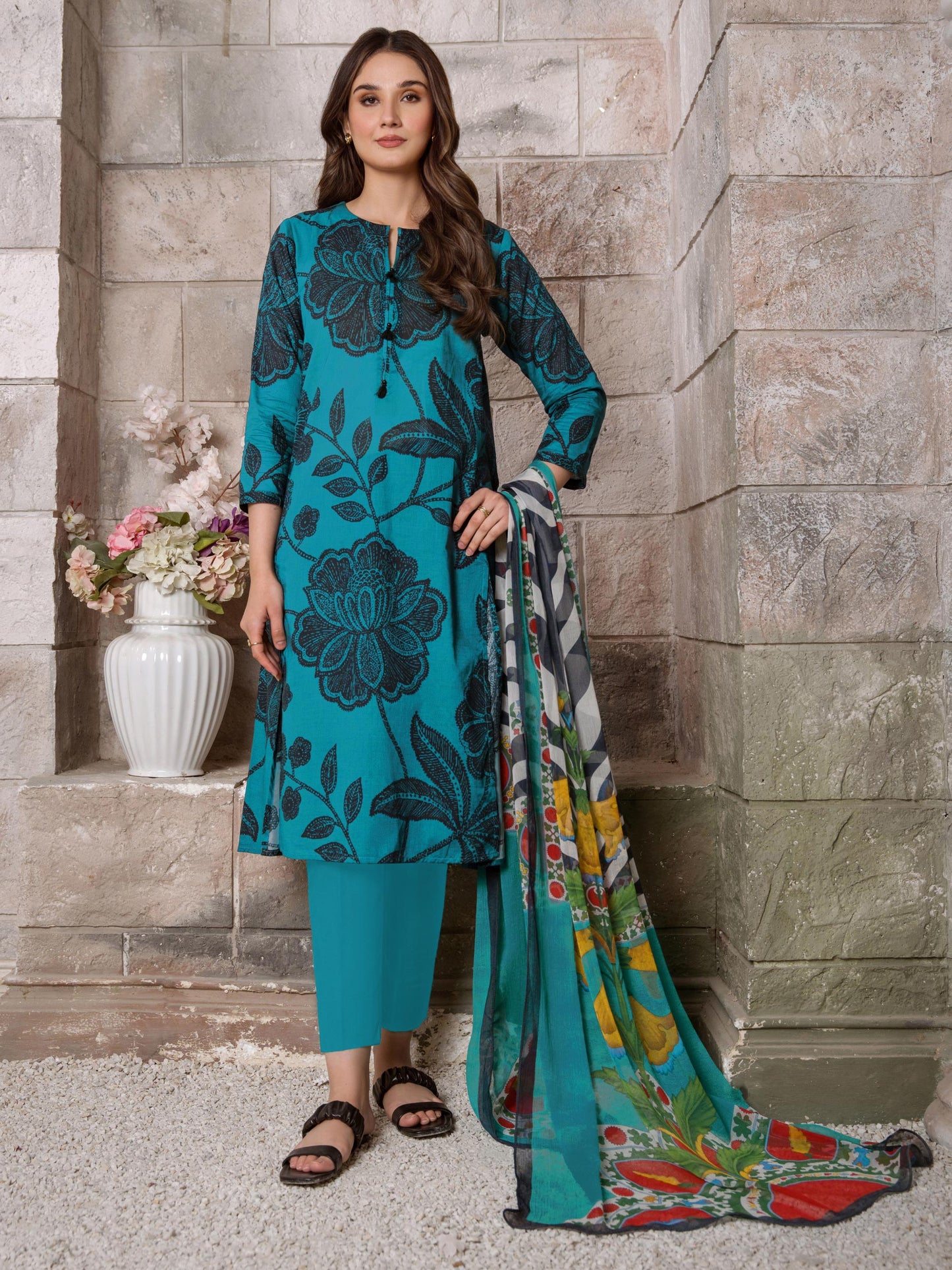 3 Piece Lawn Suit-Printed (Unstitched)
