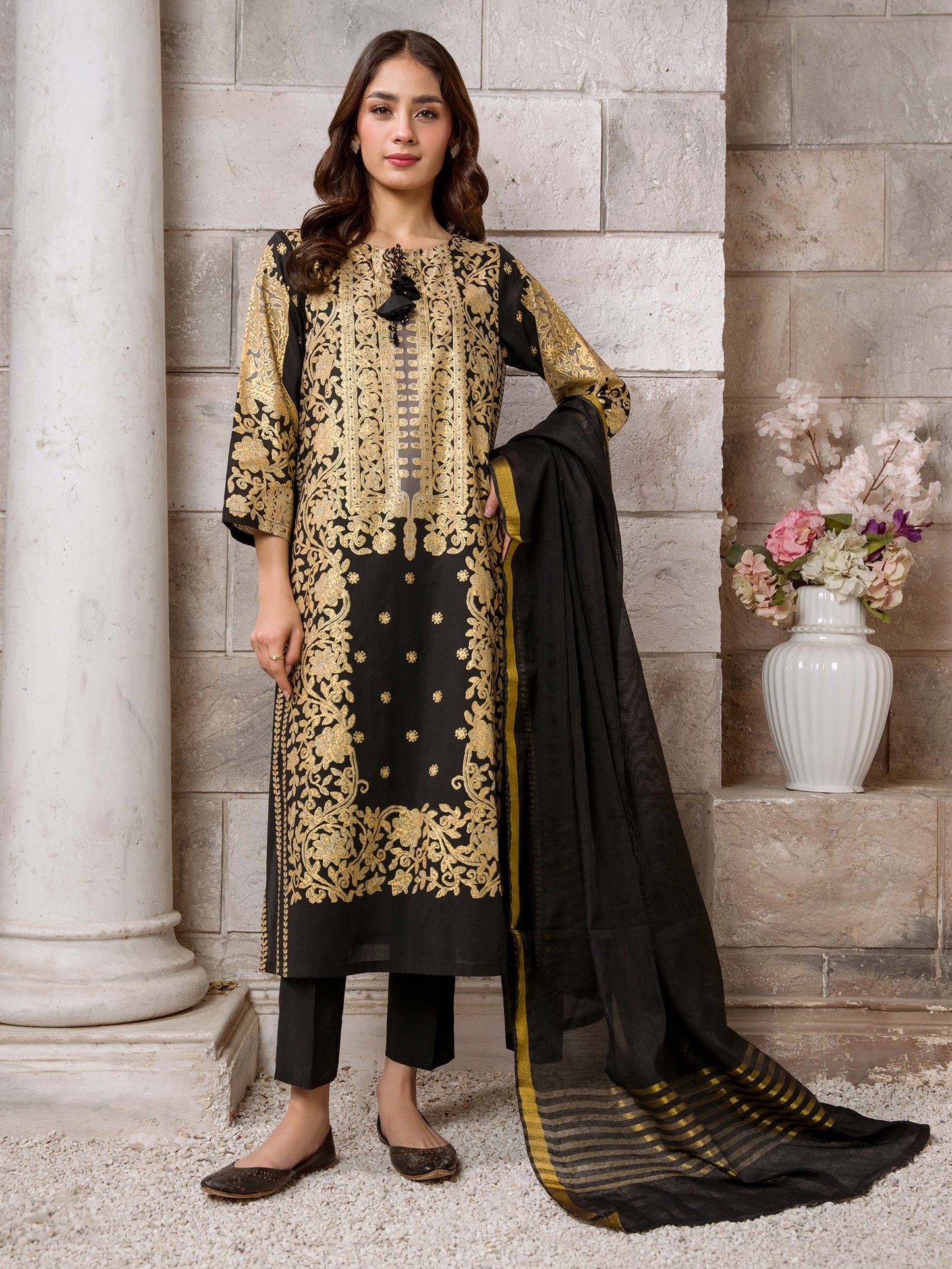 2 Piece Lawn Suit-Paste Print (Unstitched)