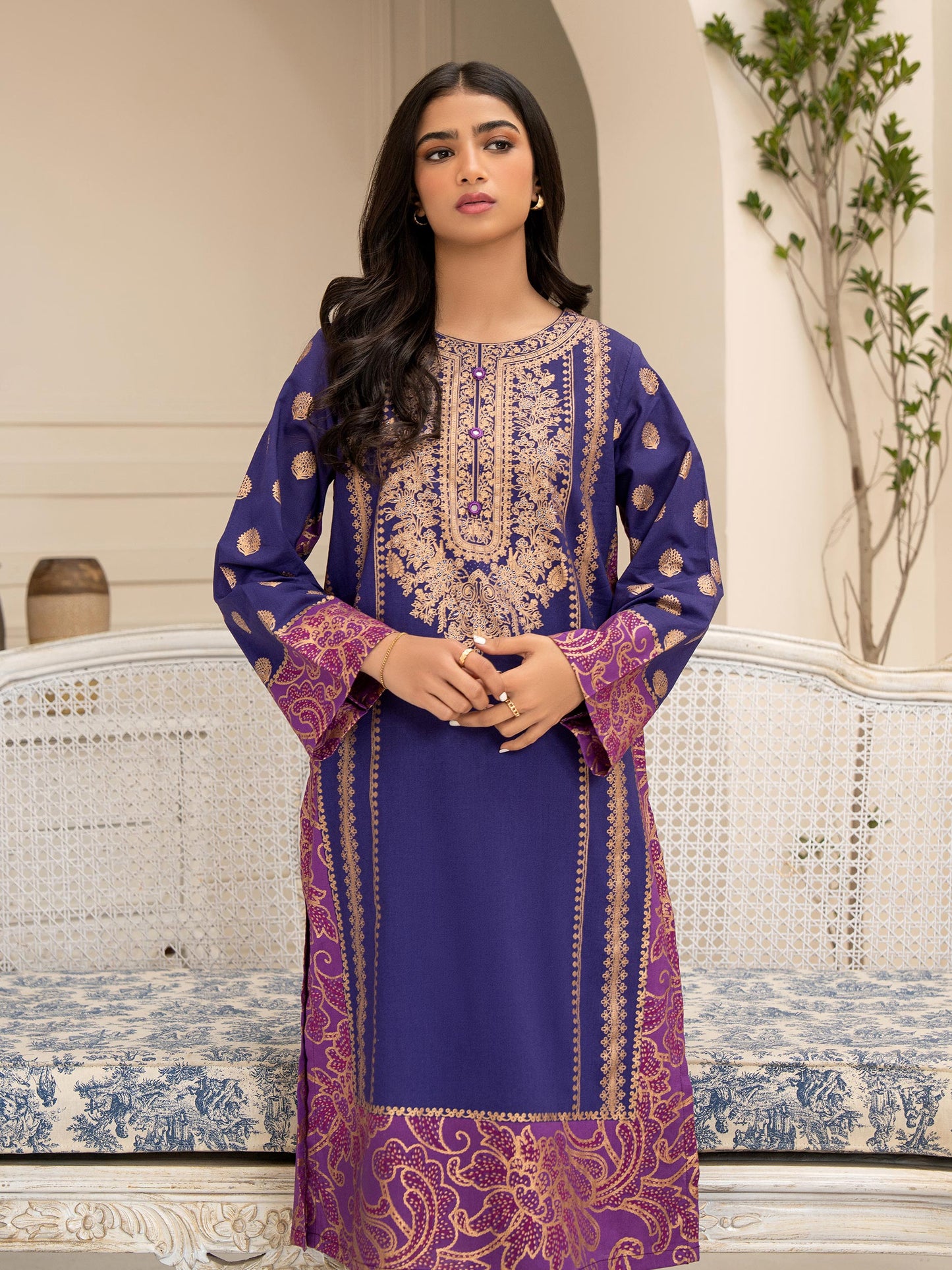 2 Piece Lawn Suit-Paste Print (Unstitched)