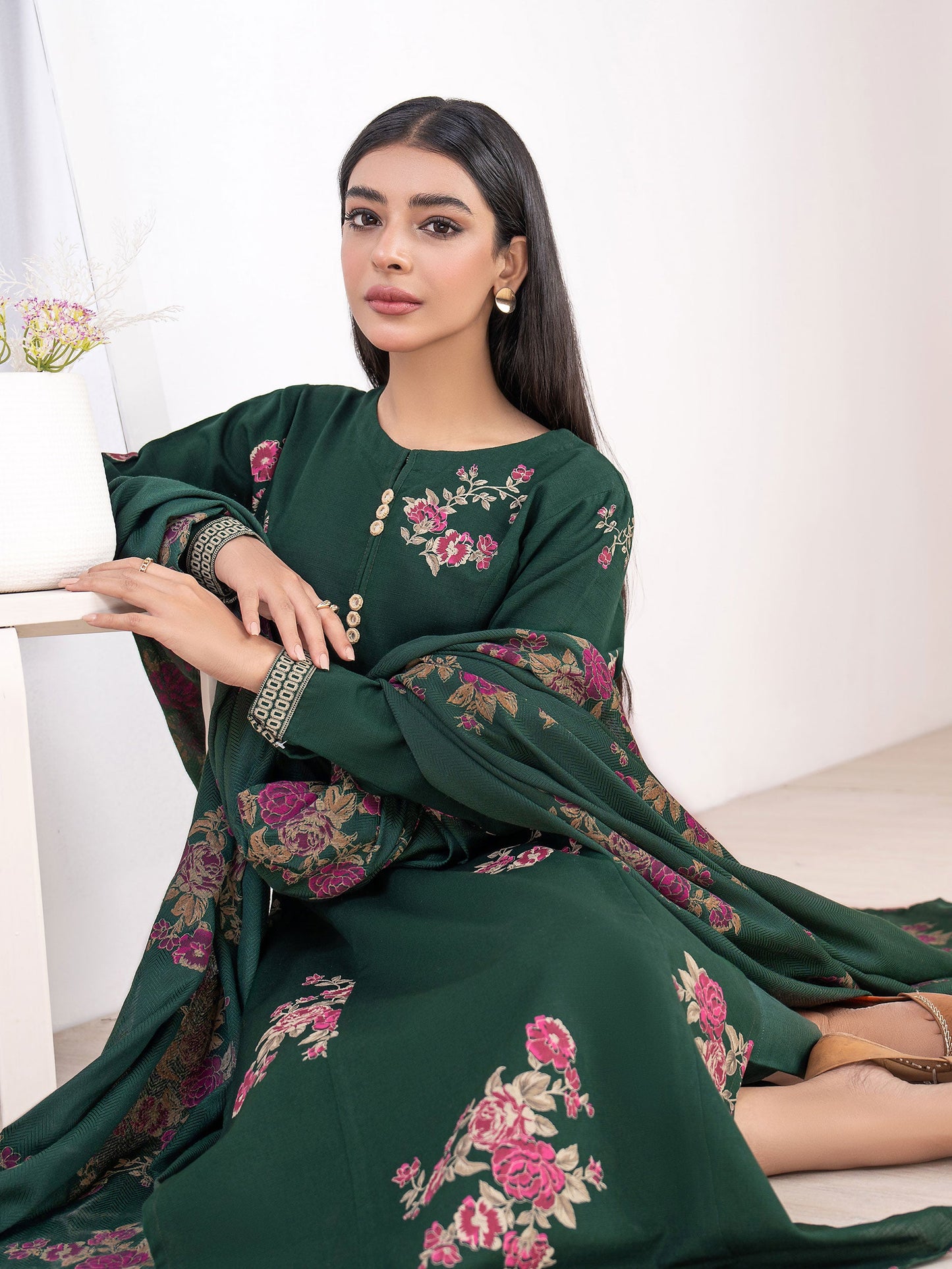 3 Piece Khaddar Suit-Paste Print(Unstitched)