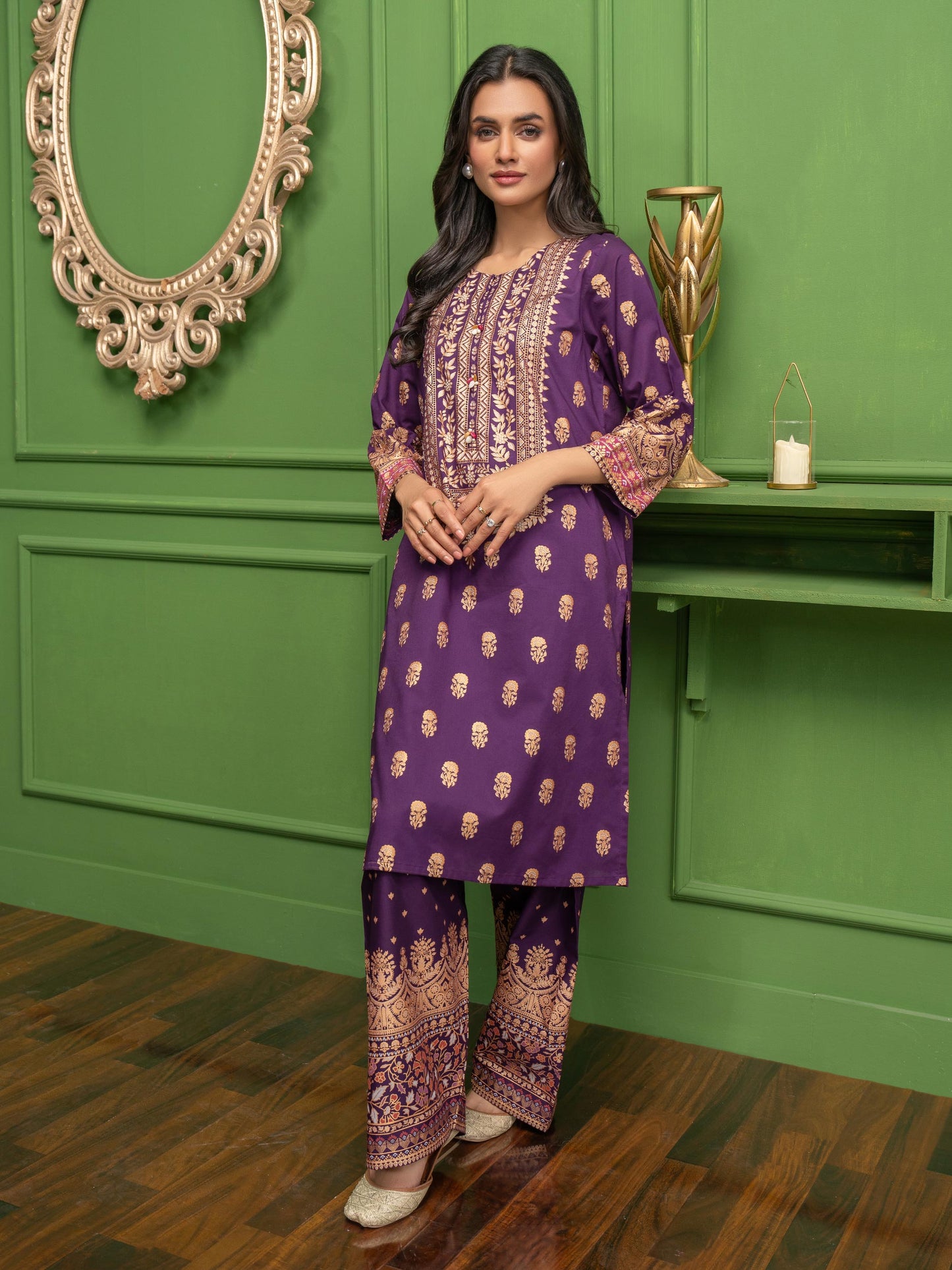 2 Piece Lawn Suit-Paste Print (Unstitched)