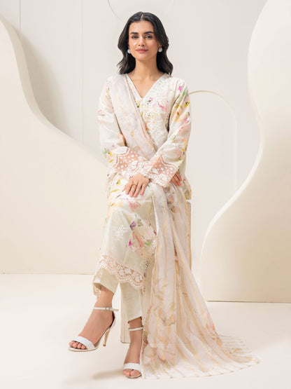 3 Piece Lawn Suit-Embroidered (Pret)