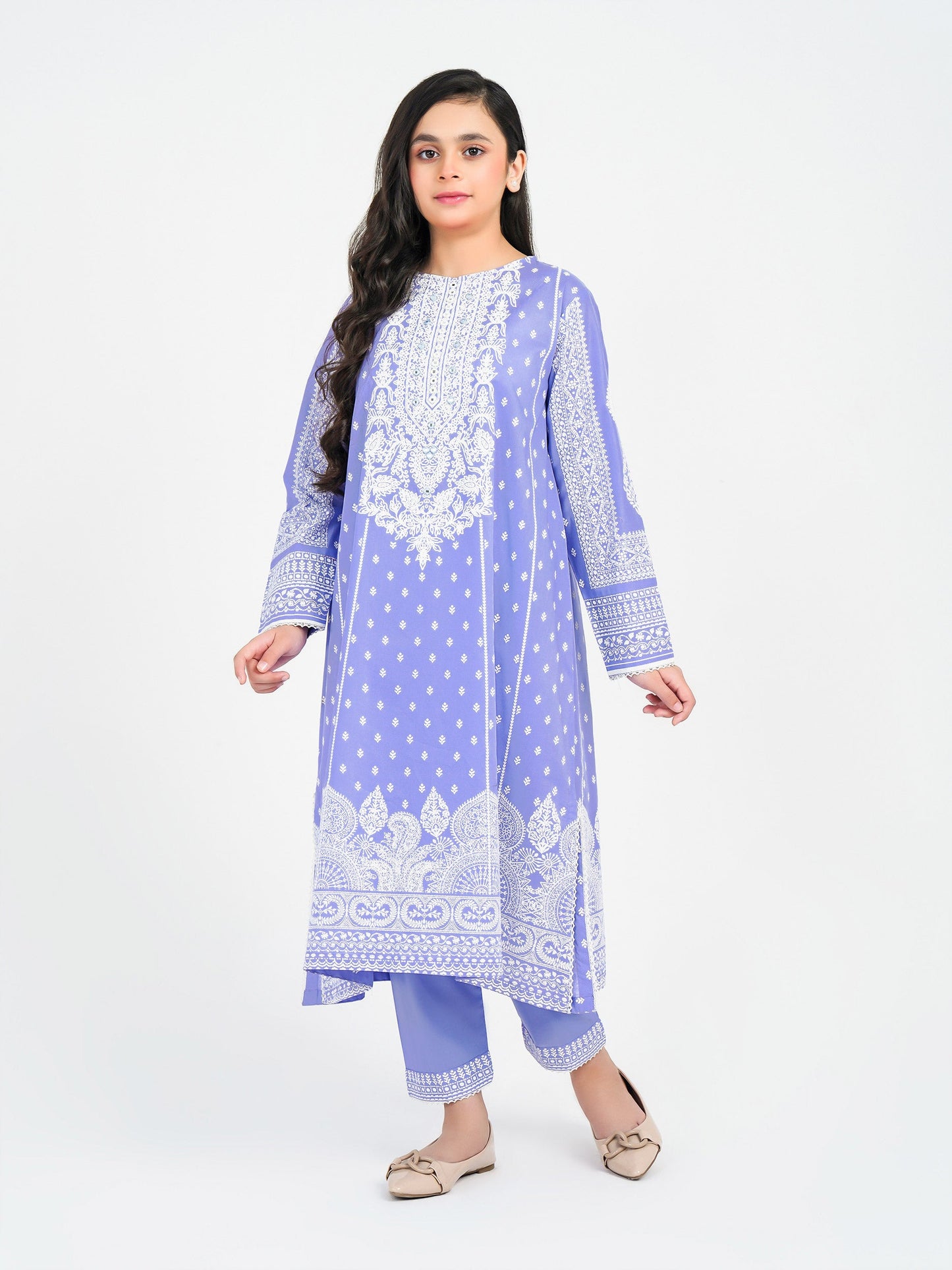 2 Piece Cambric Suit-Paste Print