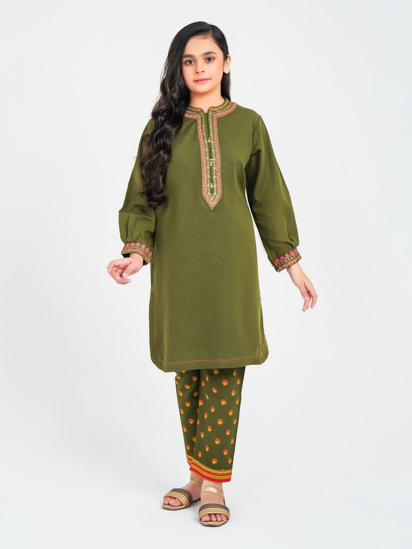2 Piece Khaddar Suit-Embroidered