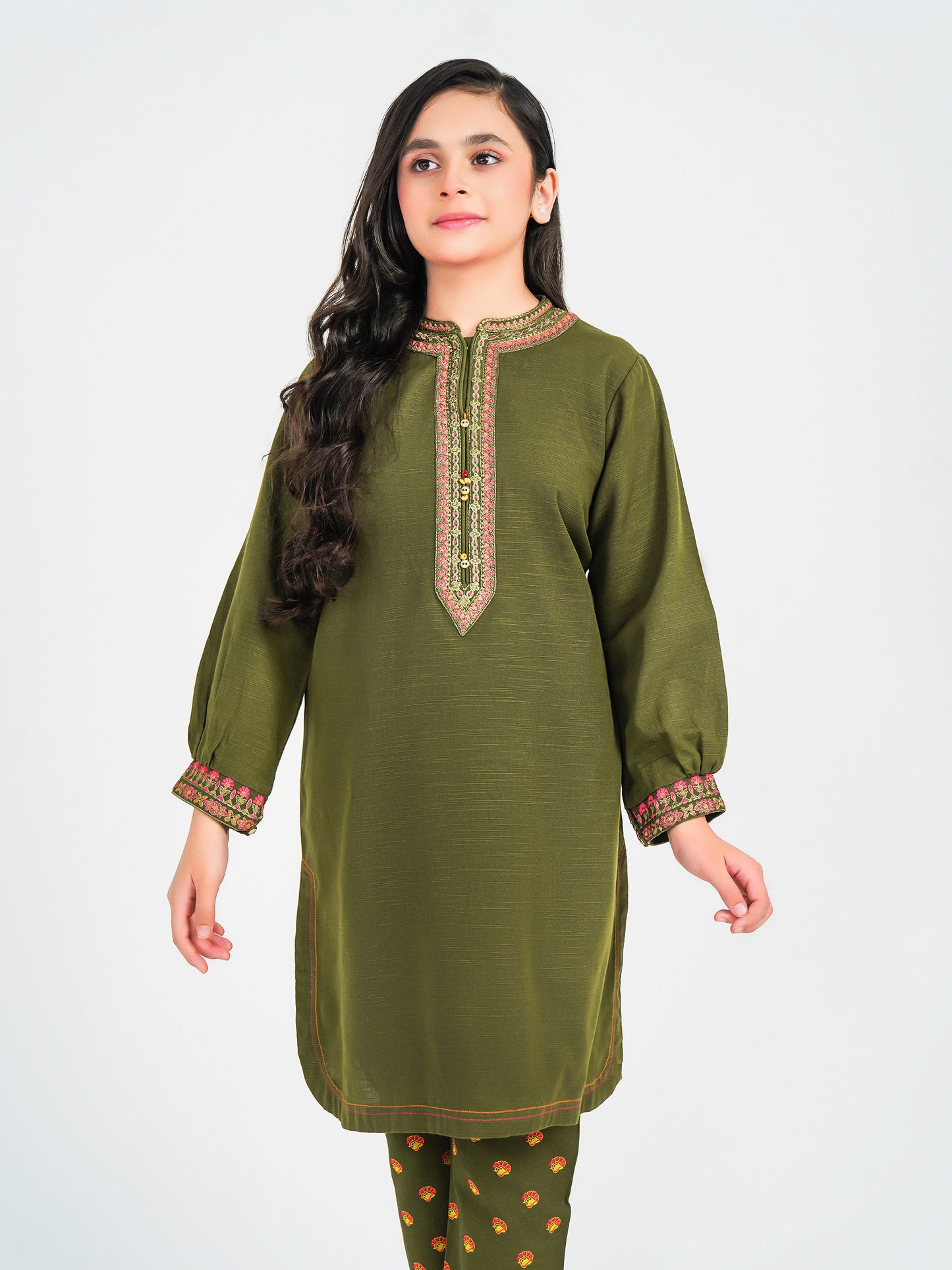 2 Piece Khaddar Suit-Embroidered