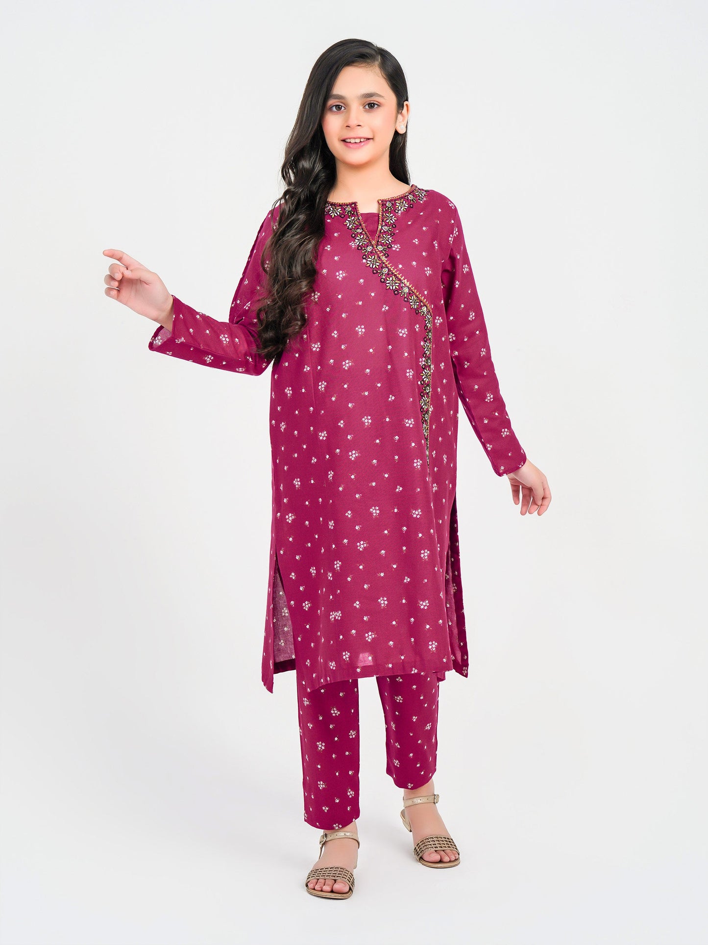 2 Piece Khaddar Suit-Embroidered