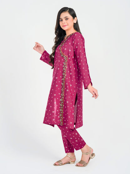 2 Piece Khaddar Suit-Embroidered